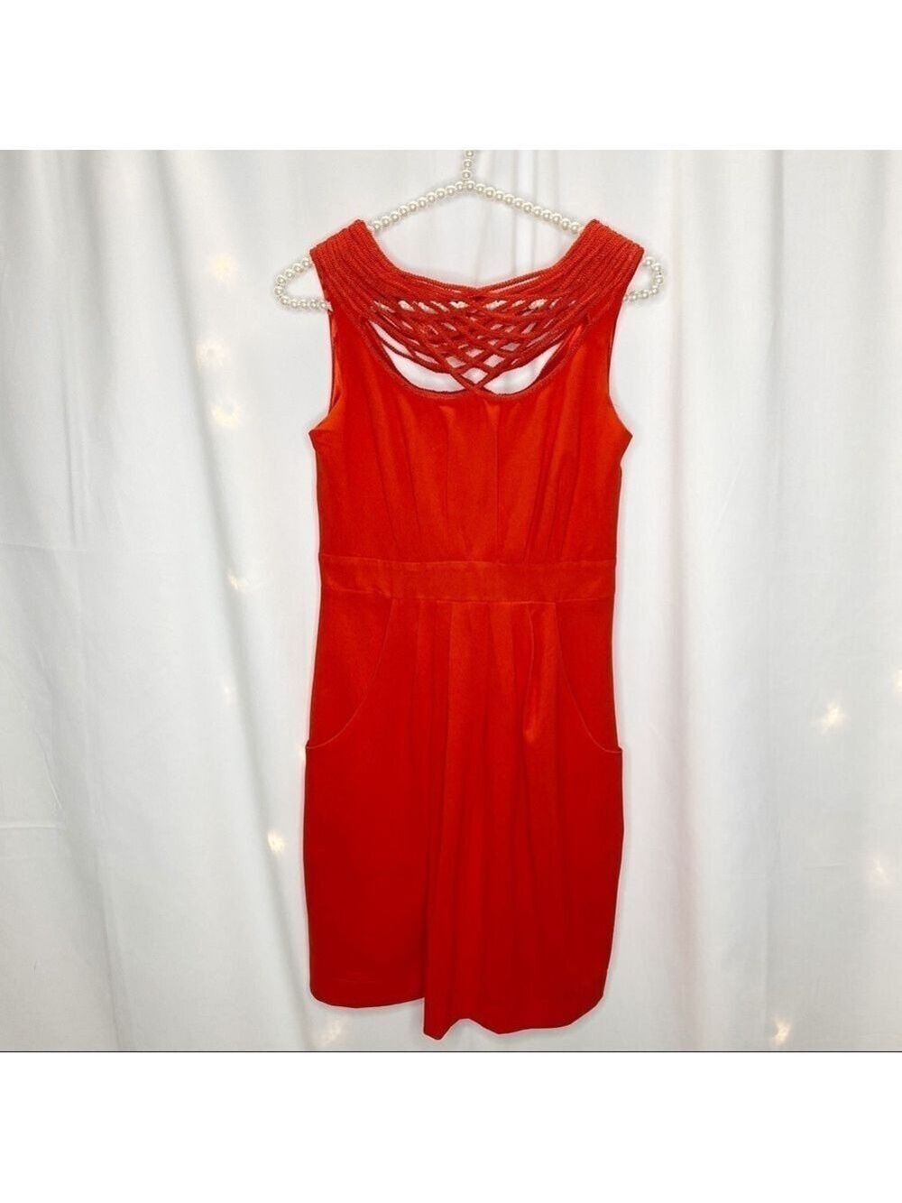 Esley Red Sweetheart Neckline Dress